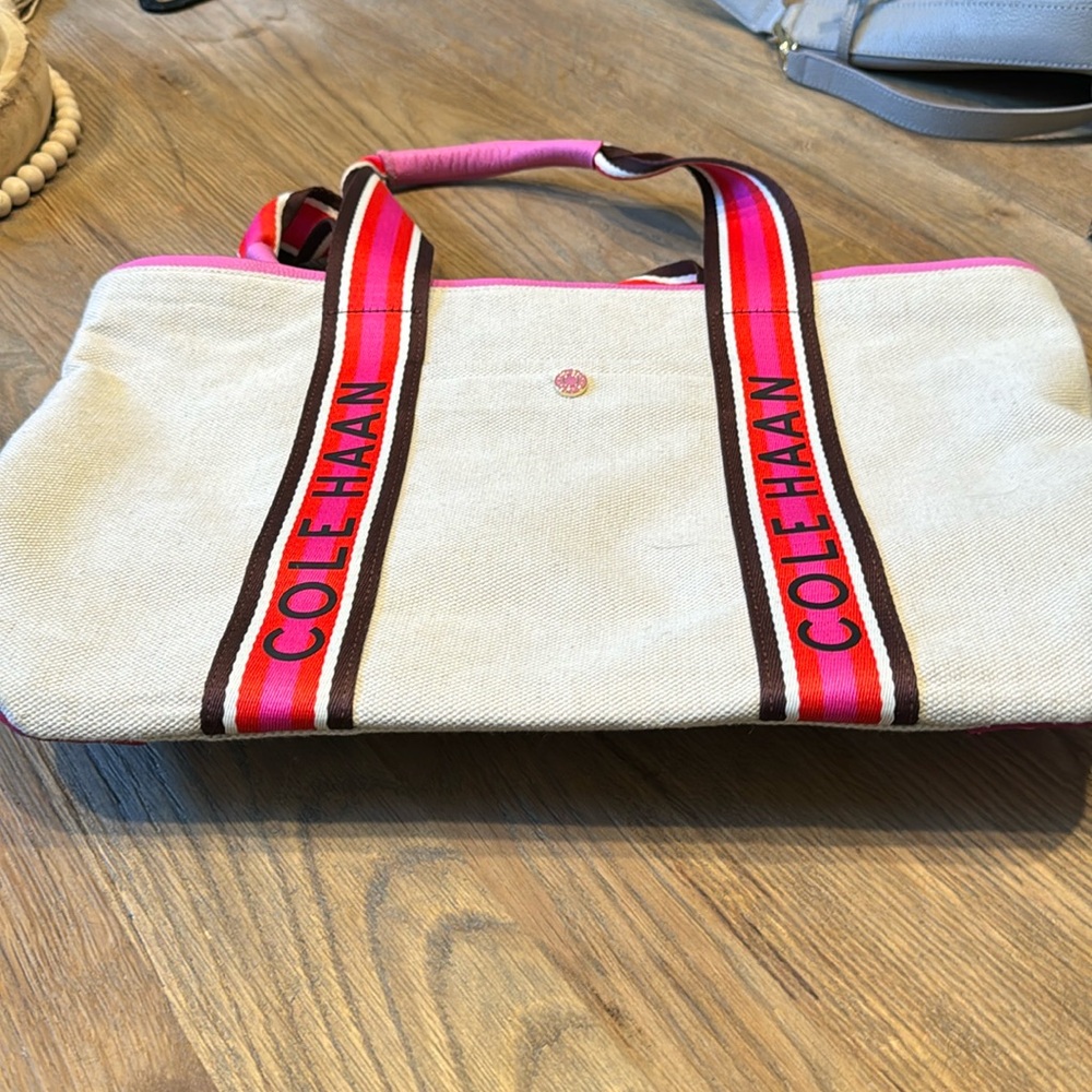 Cole Haan Summer Canvas Tote Bag